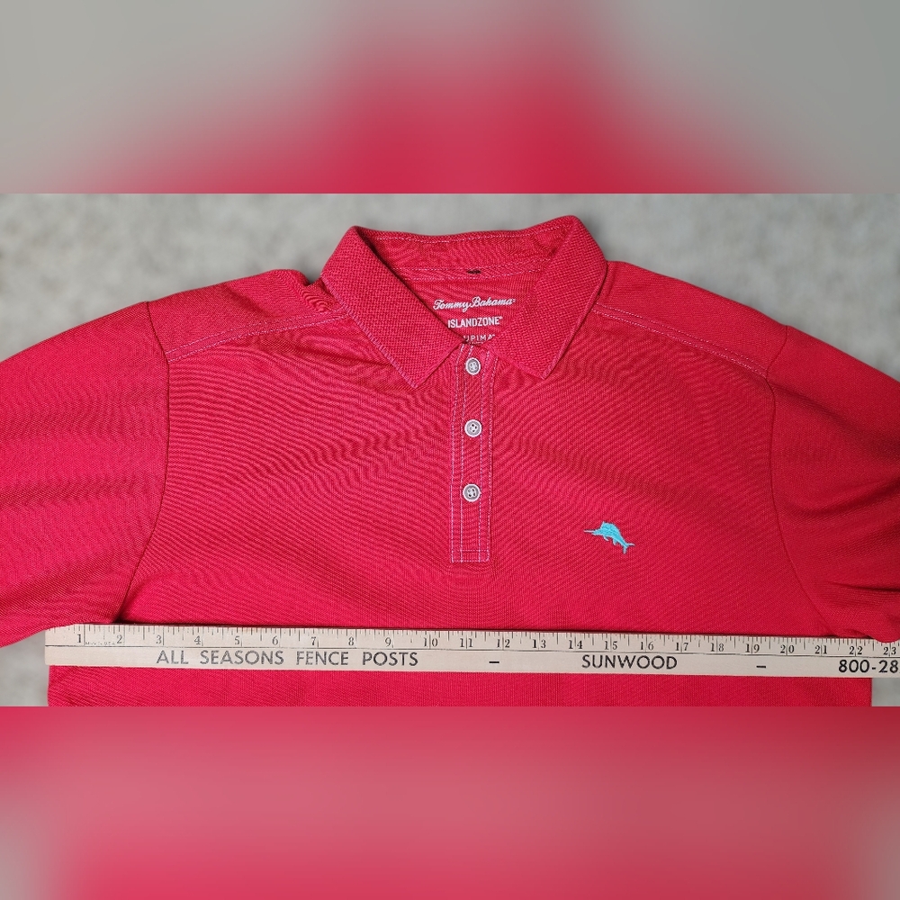 Tommy Bahama Medium Red Supima Cotton Polo Island Zone Shirt Quiet Luxury - Picture 9 of 11